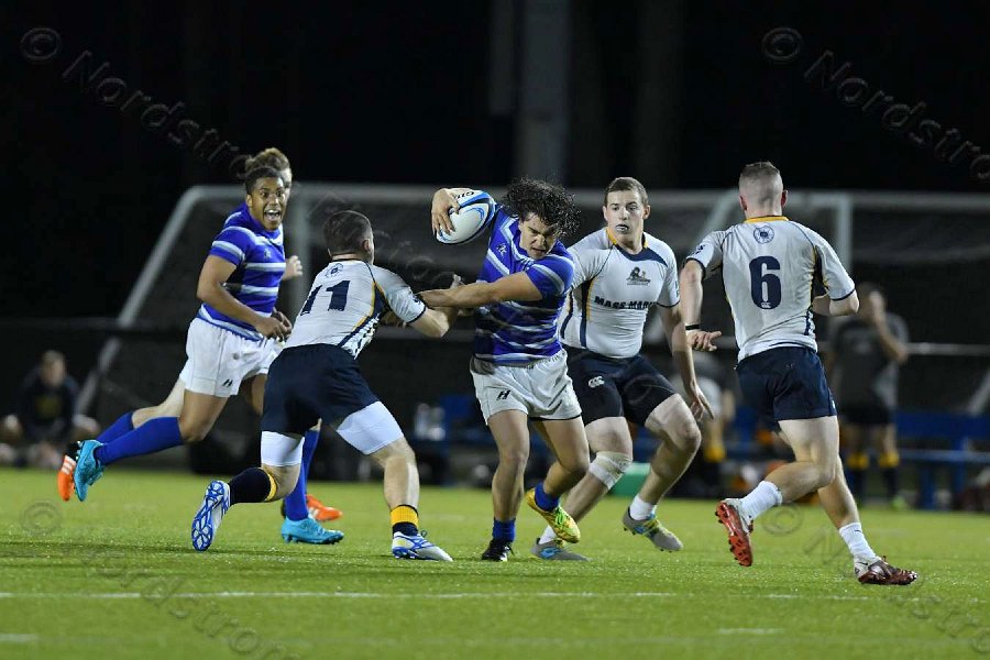 Wheaton Men\'s Rugby vs Mass Maritime.  Photo by Keith Nordstrom